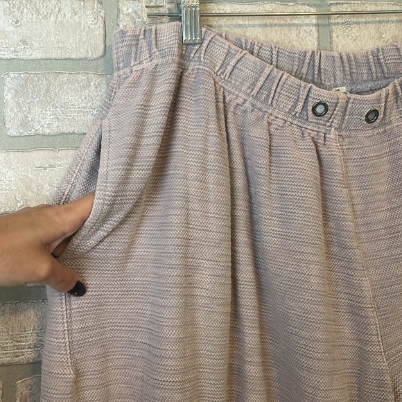 Free People Knit Ribbed Flow Pants- Size L - Picture 2 of 7